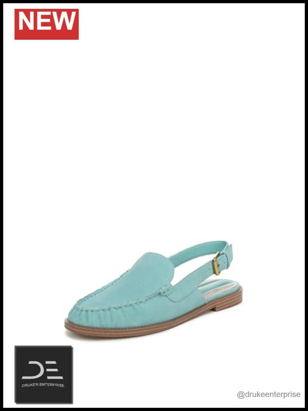 Franco Sarto Women's Slingback Loafer Flats Round Toe Leather Comfortable